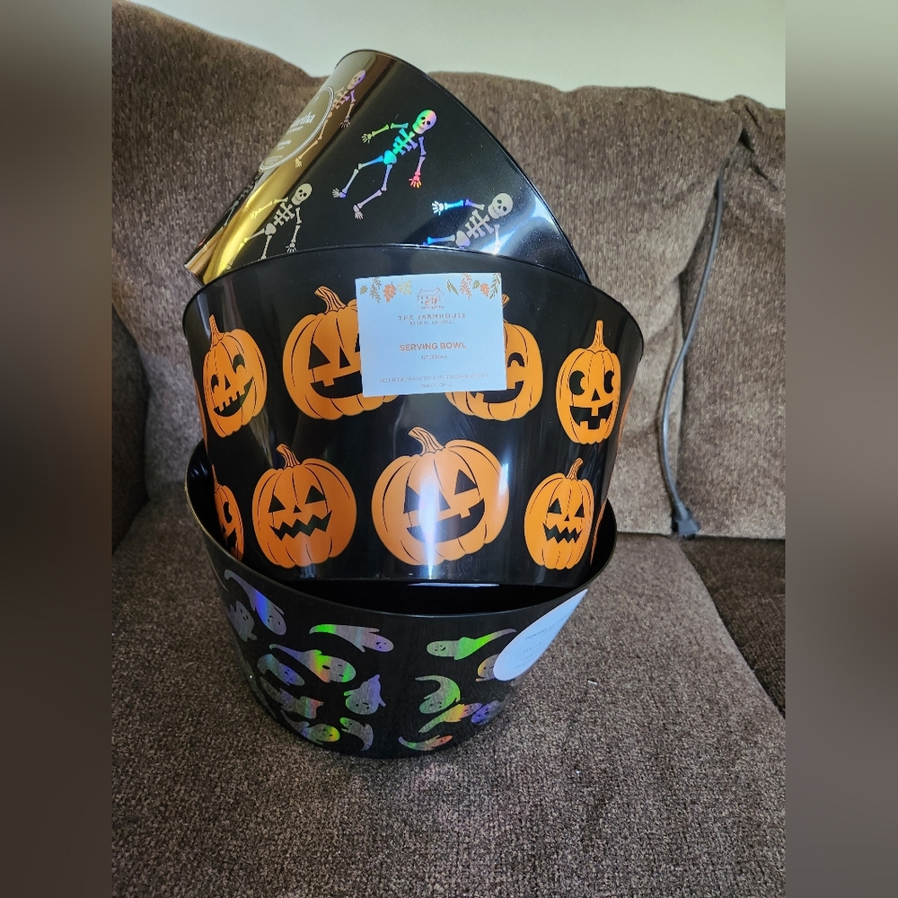 Halloween Serving Bowls Candy Bowls New 12"